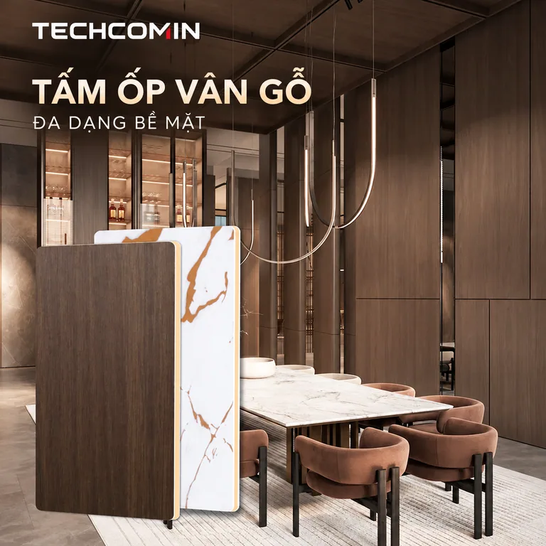Tấm ốp than tre bề mặt vân gỗ
