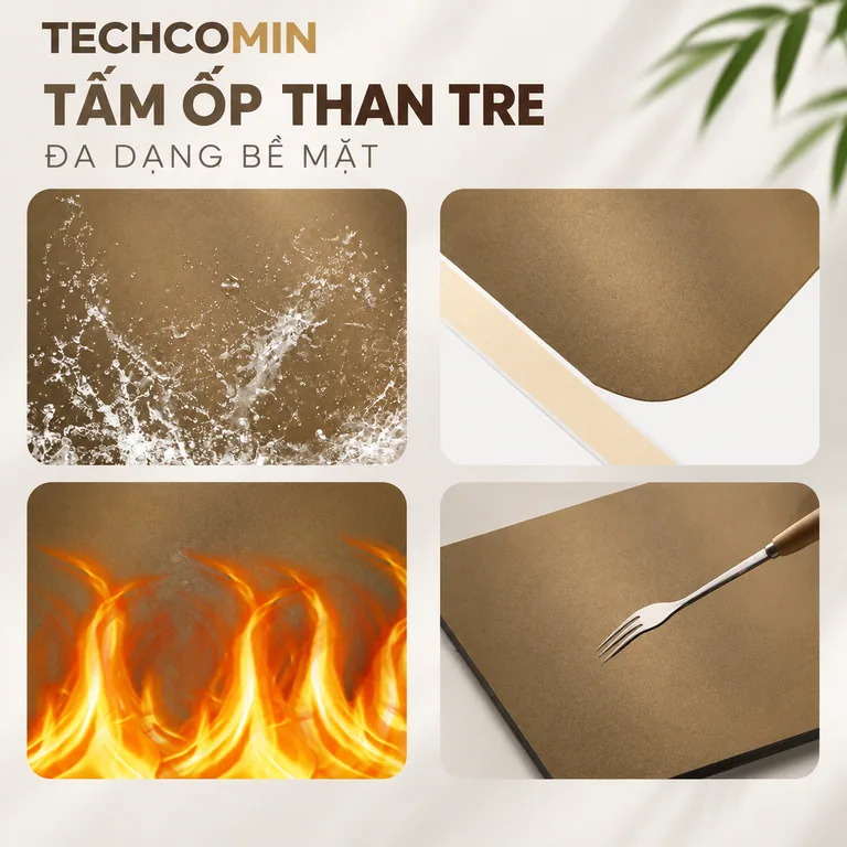 Tấm ốp than tre bề mặt vân gỗ