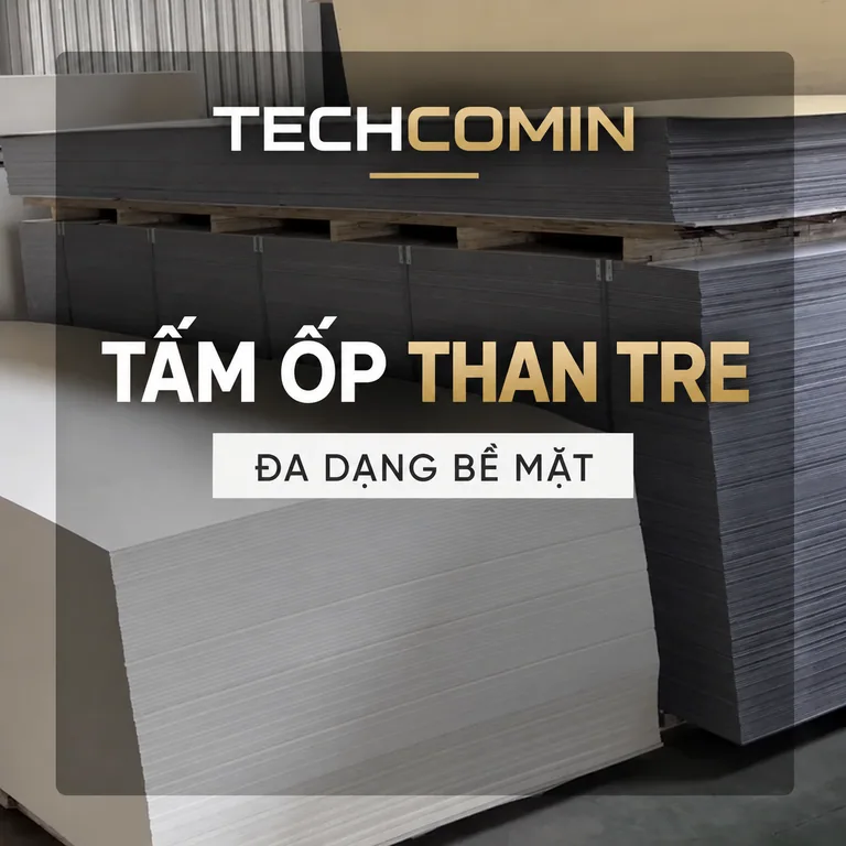 Tấm ốp than tre bề mặt vân gỗ