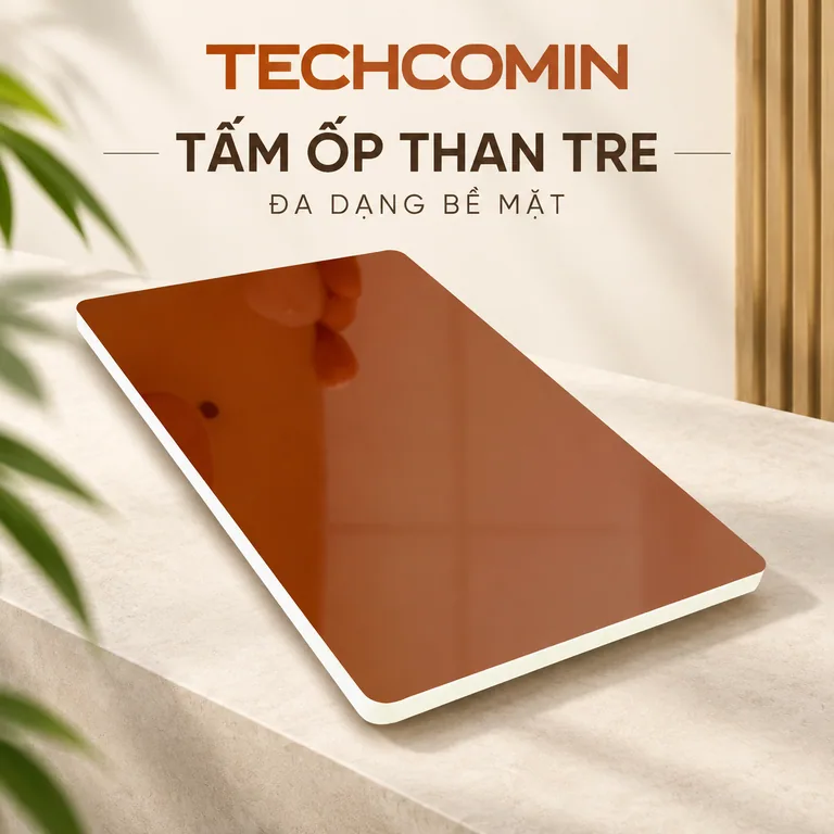 Tấm ốp than tre bề mặt vân gỗ