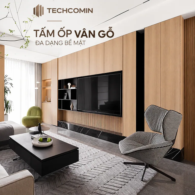 Tấm ốp than tre bề mặt vân gỗ