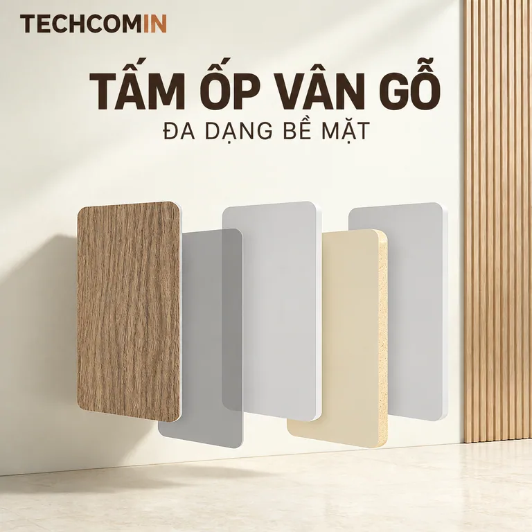 Tấm ốp than tre bề mặt vân gỗ