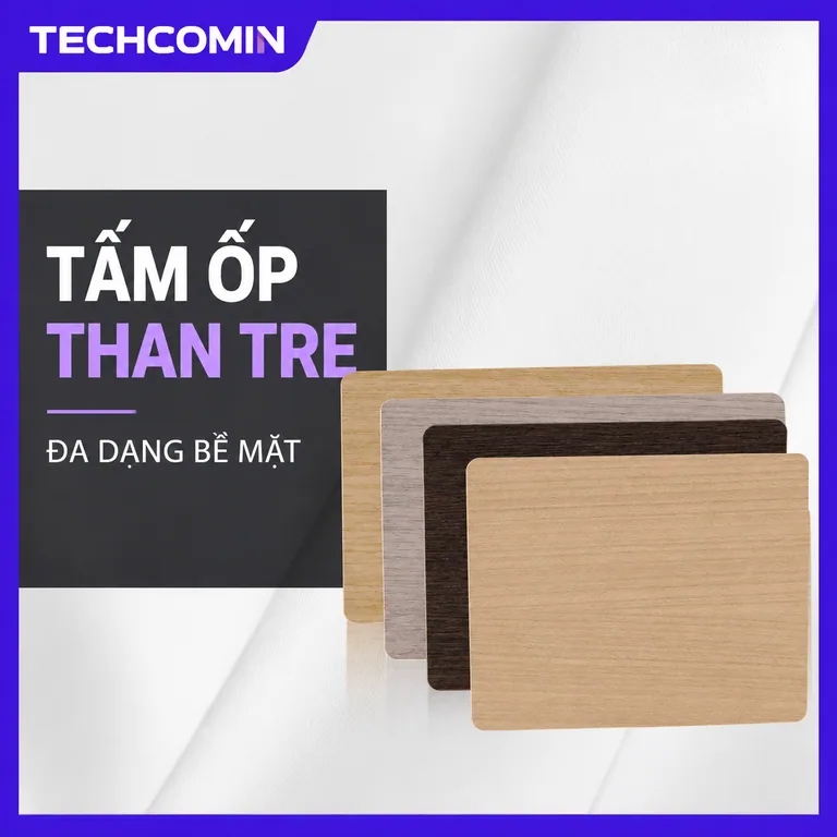 Tấm ốp than tre bề mặt vân gỗ
