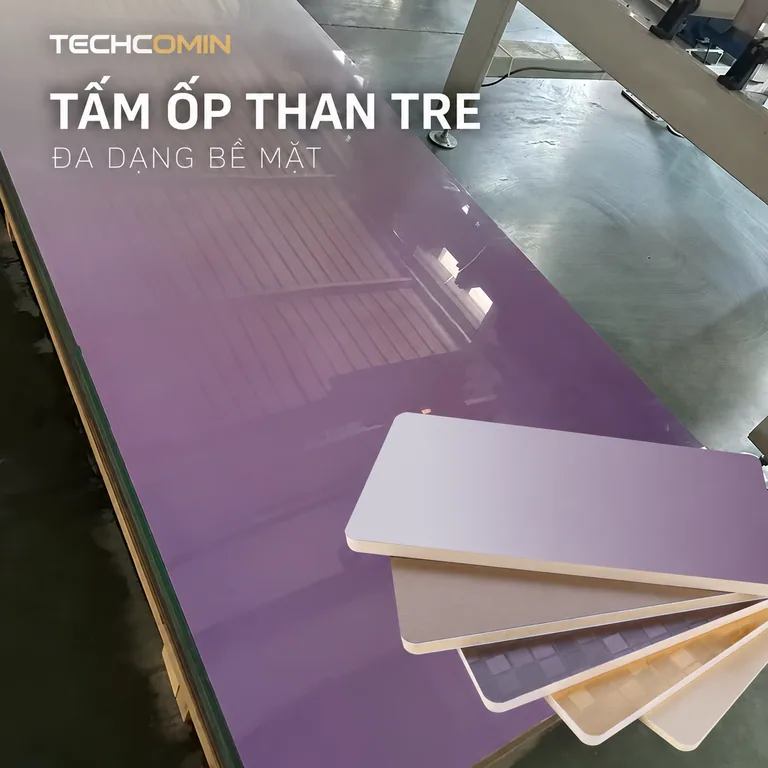 Tấm ốp than tre bề mặt vân gỗ
