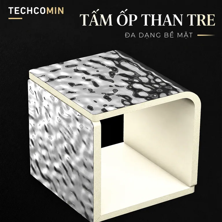 Tấm ốp than tre bề mặt vân gỗ