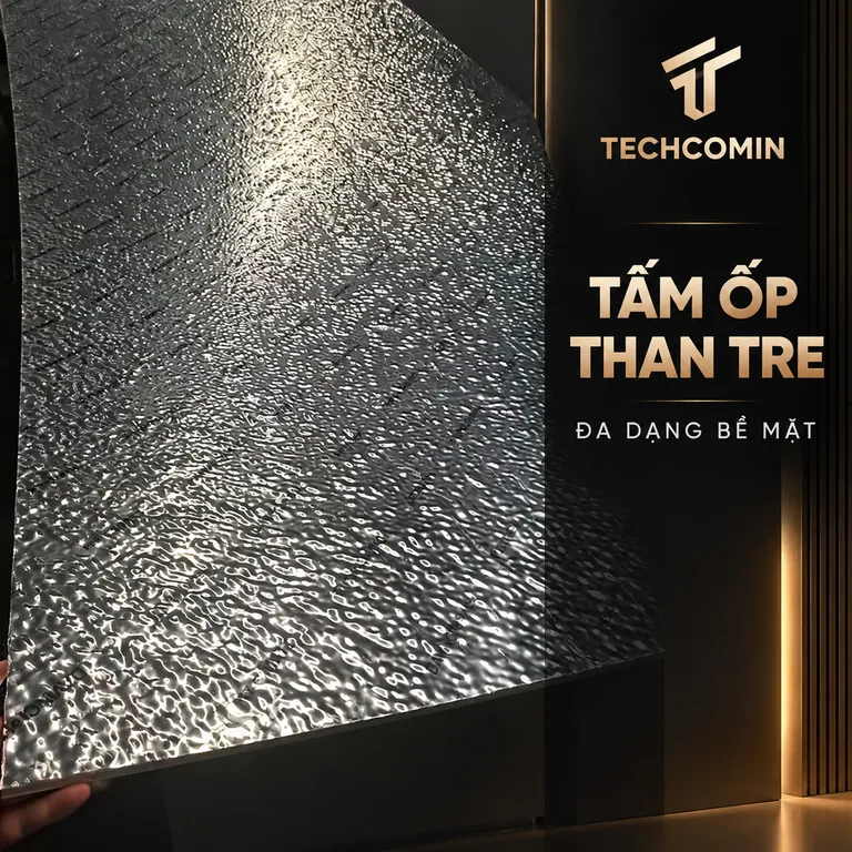 Tấm ốp than tre bề mặt vân gỗ