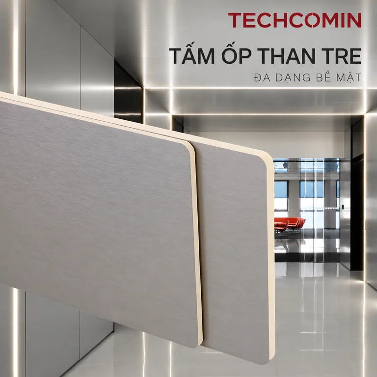 Tấm ốp than tre bề mặt vân gỗ