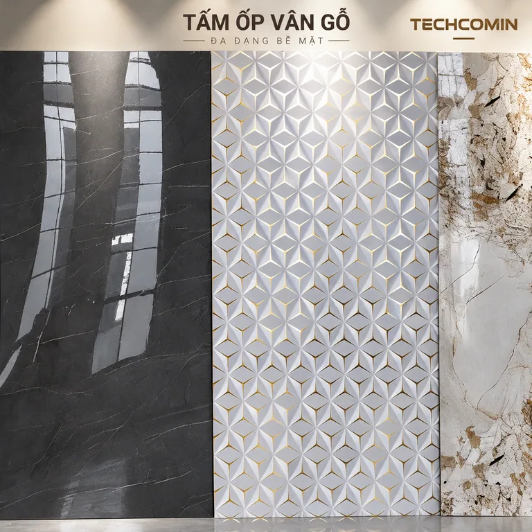 Tấm ốp than tre bề mặt vân gỗ