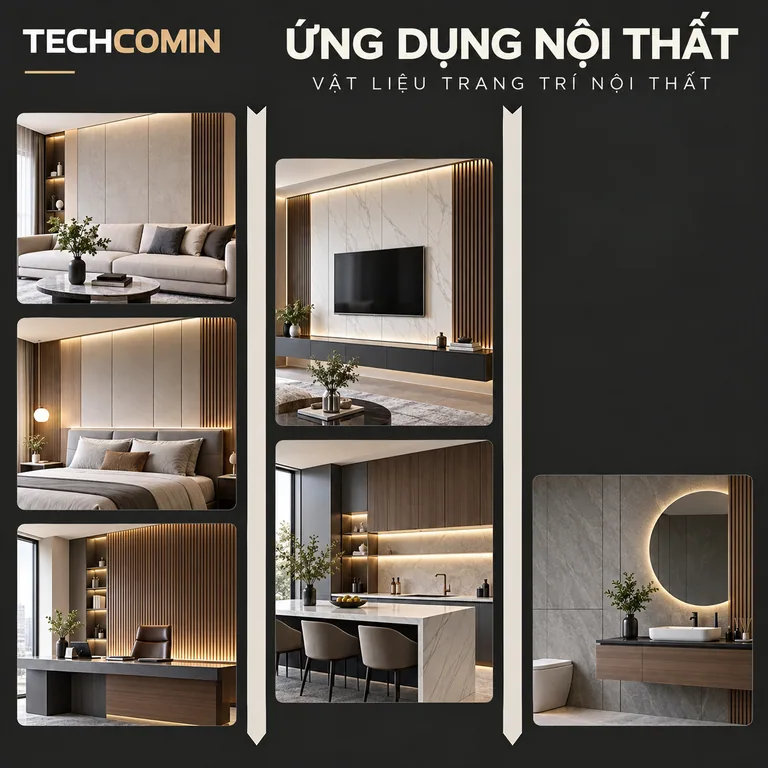 Tấm ốp than tre bề mặt vân gỗ
