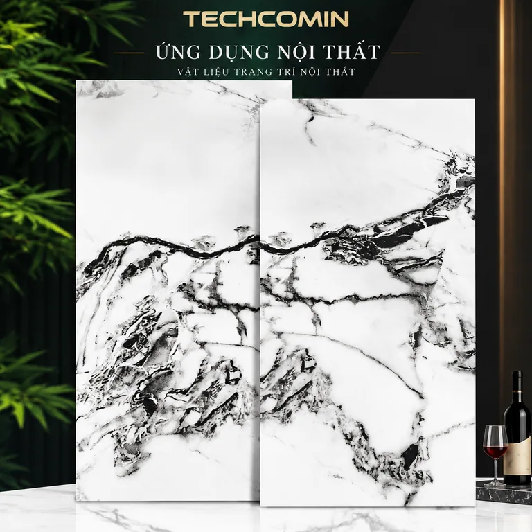 Tấm ốp than tre bề mặt vân gỗ