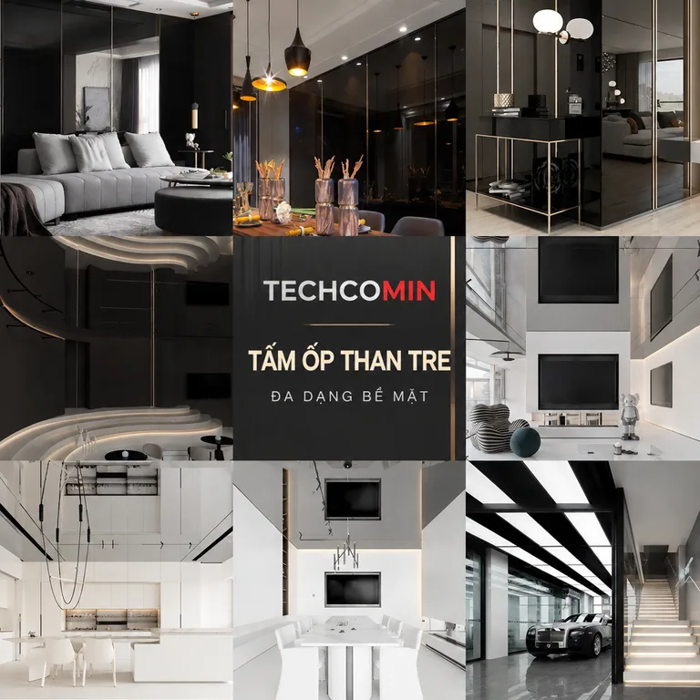 Tấm ốp than tre bề mặt vân gỗ