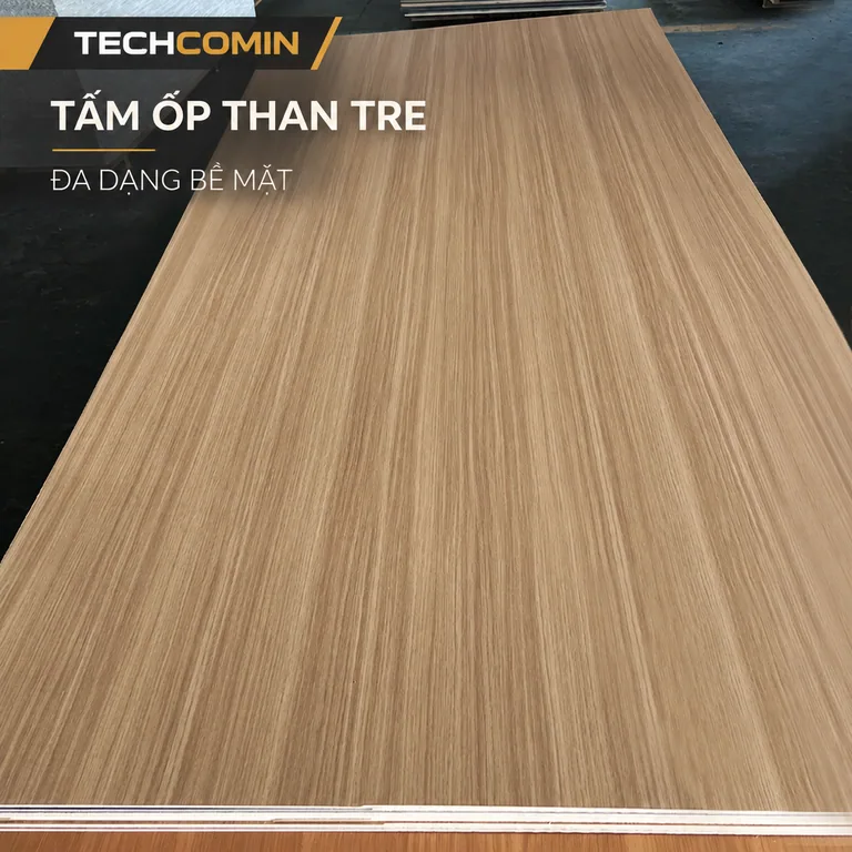 Tấm ốp than tre bề mặt vân gỗ