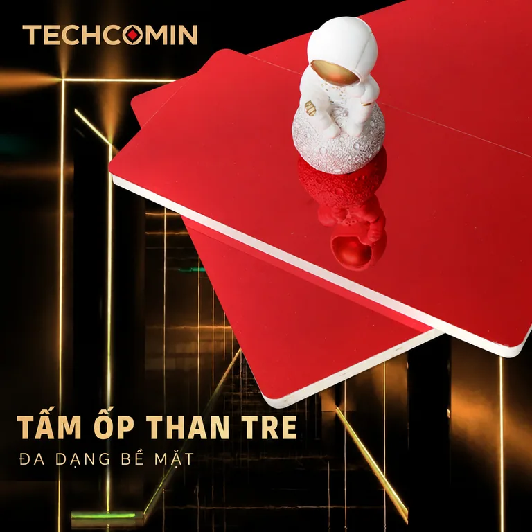 Tấm ốp than tre bề mặt vân gỗ