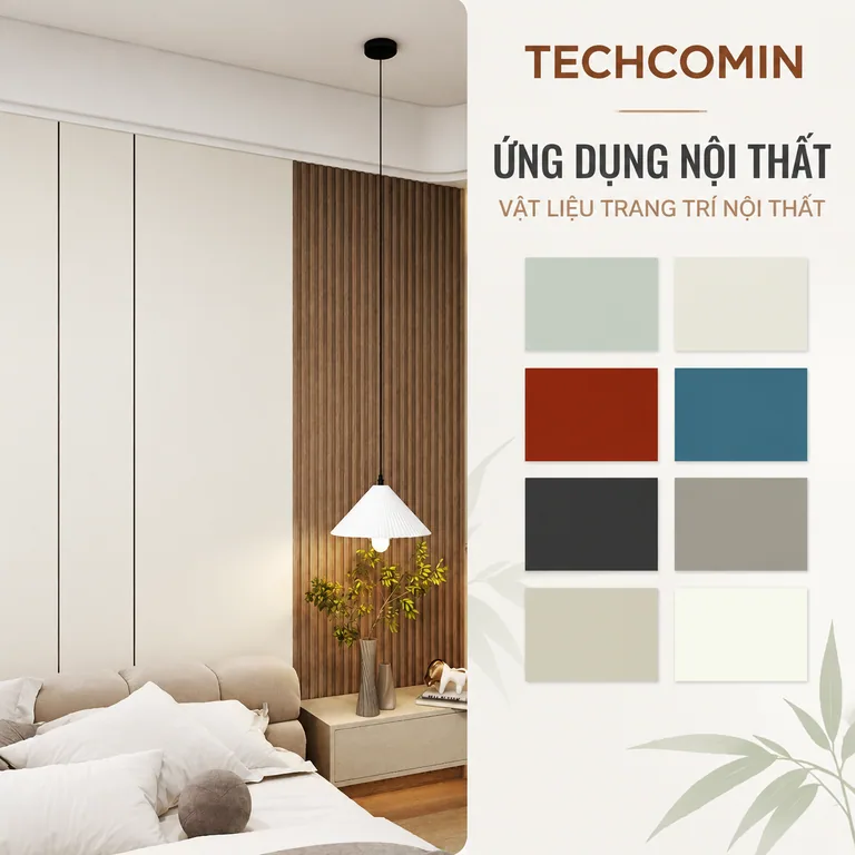 Tấm ốp than tre bề mặt vân gỗ