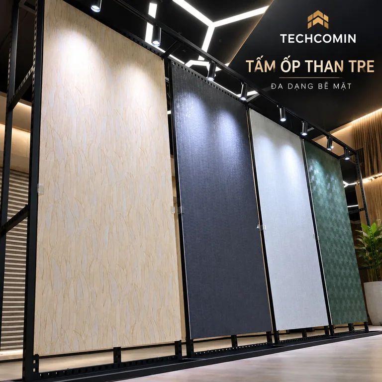 Tấm ốp than tre bề mặt vân gỗ