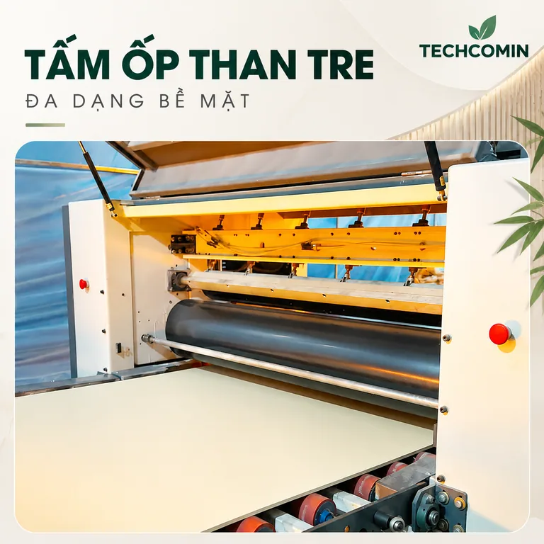 Tấm ốp than tre bề mặt vân gỗ