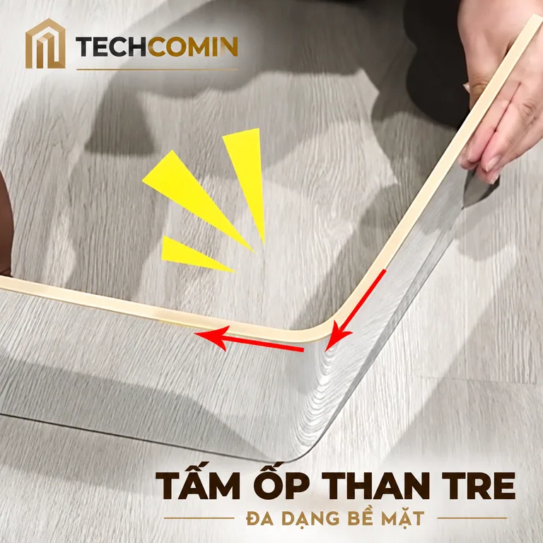 Tấm ốp than tre bề mặt vân gỗ