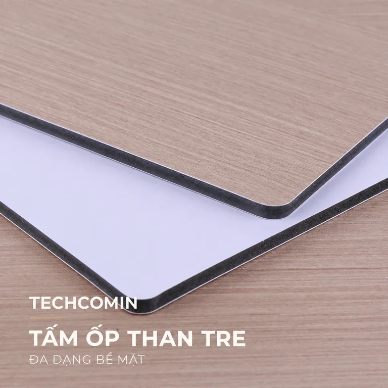Tấm ốp than tre bề mặt vân gỗ