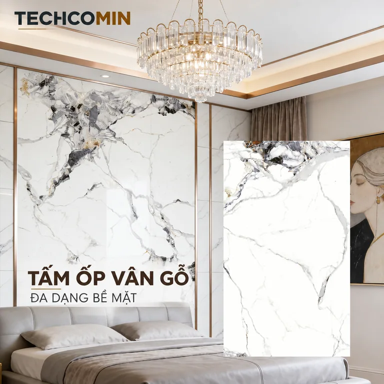 Tấm ốp than tre bề mặt vân gỗ