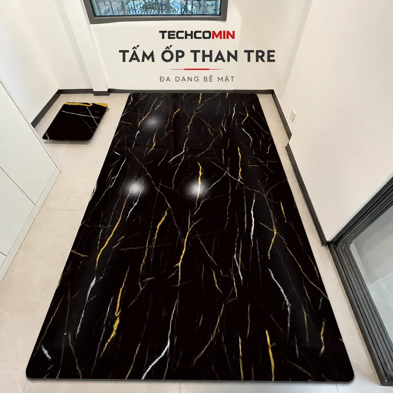 Tấm ốp than tre bề mặt vân gỗ