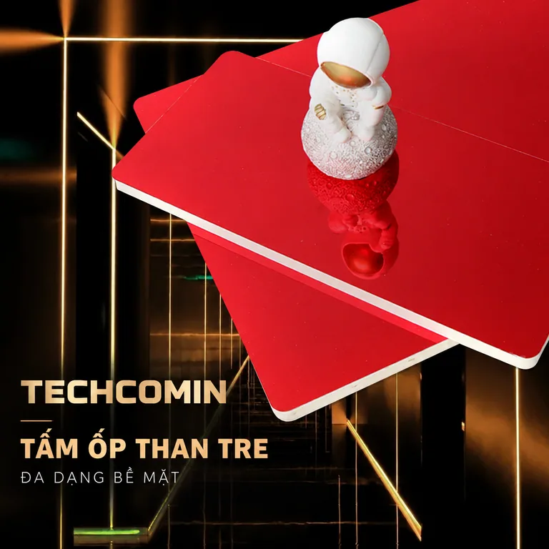Tấm ốp than tre bề mặt vân gỗ