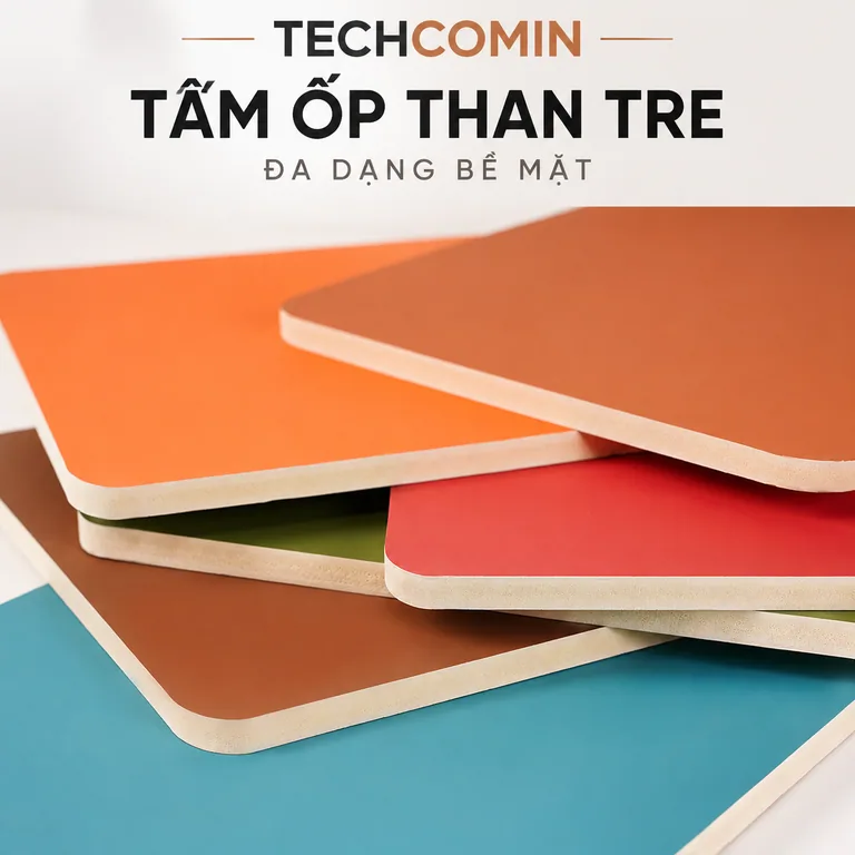 Tấm ốp than tre bề mặt vân gỗ