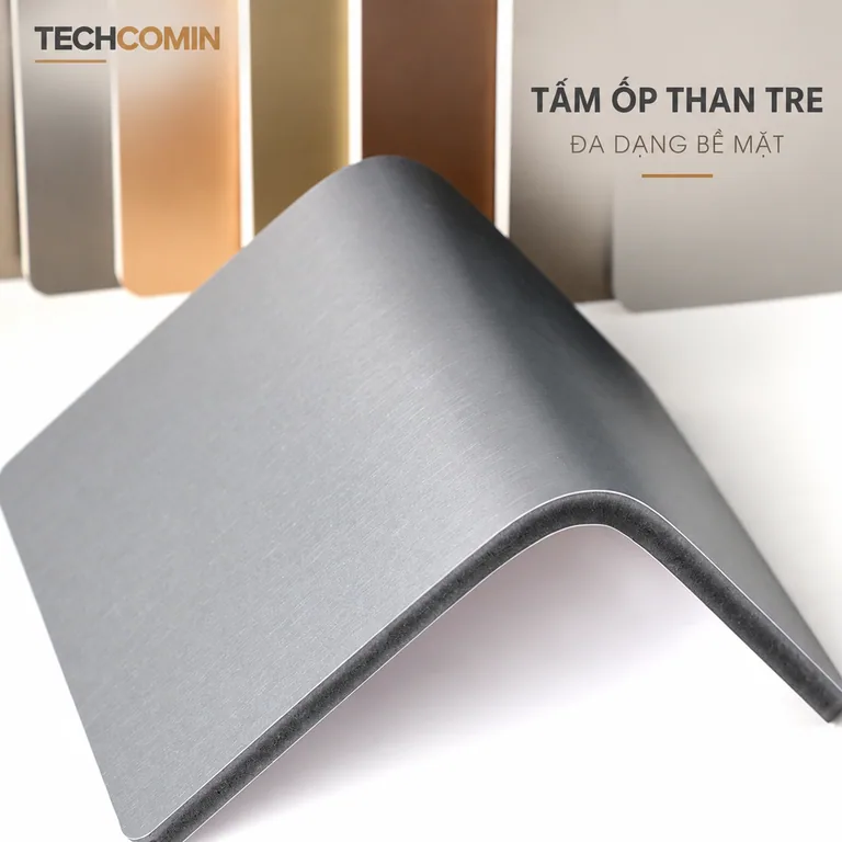 Tấm ốp than tre bề mặt vân gỗ