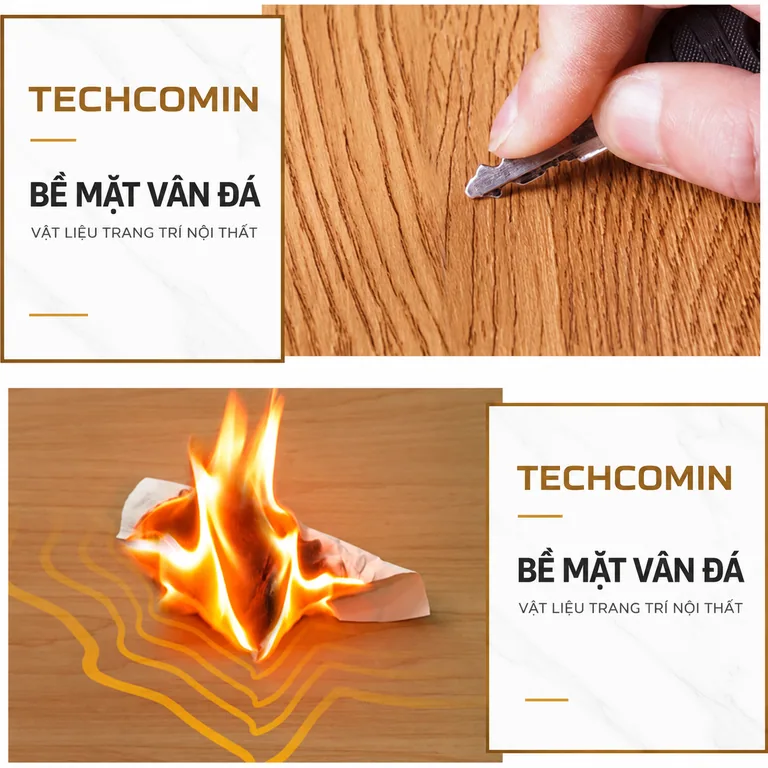 Tấm ốp than tre bề mặt vân gỗ