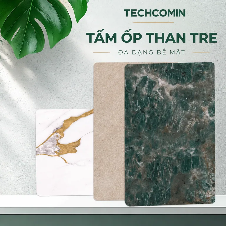 Tấm ốp than tre bề mặt vân gỗ