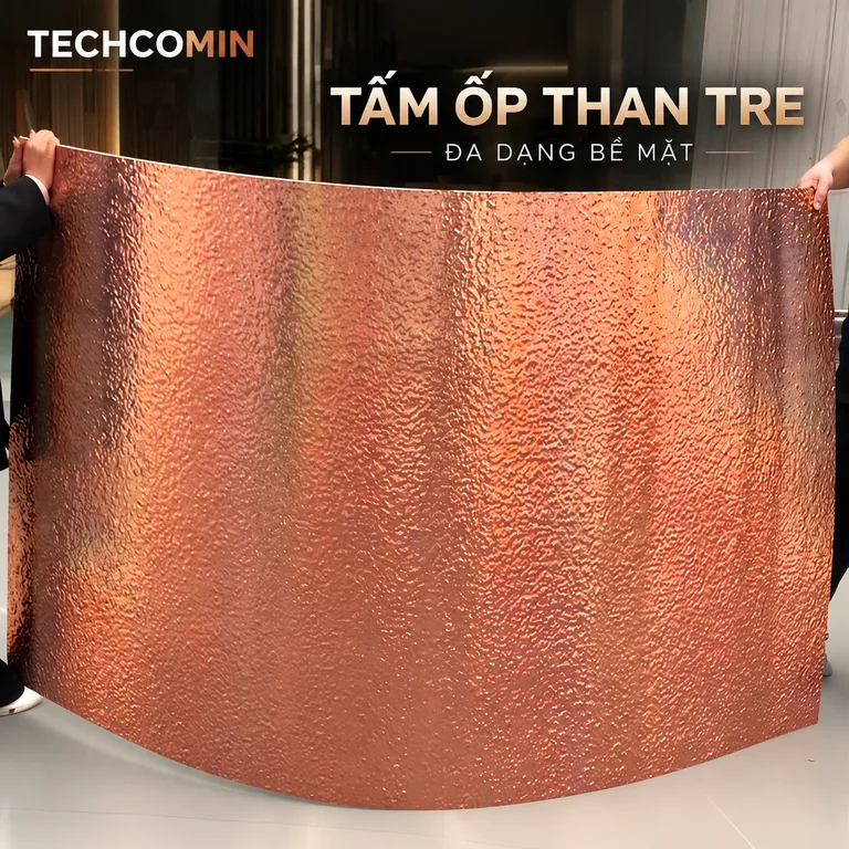 Tấm ốp than tre bề mặt vân gỗ