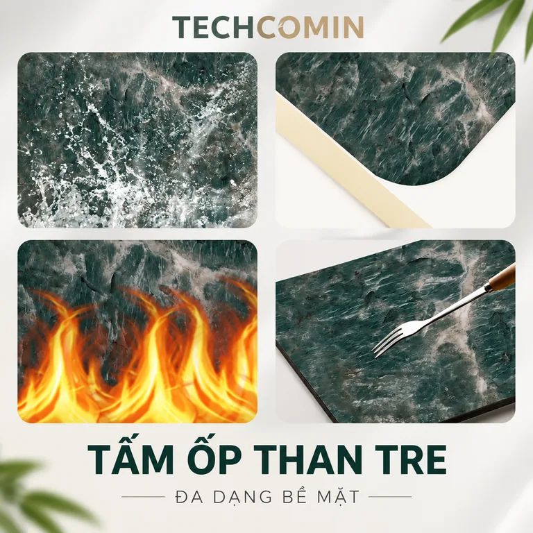 Tấm ốp than tre bề mặt vân gỗ