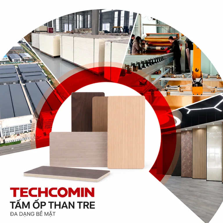 Tấm ốp than tre bề mặt vân gỗ