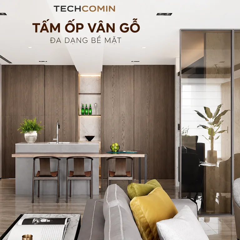 Tấm ốp than tre bề mặt vân gỗ