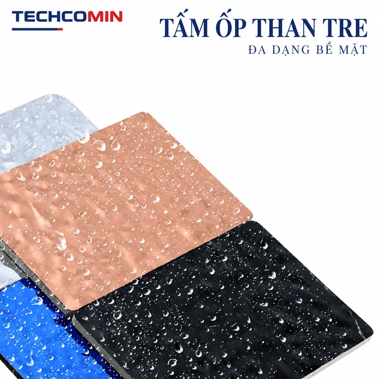 Tấm ốp than tre bề mặt vân gỗ