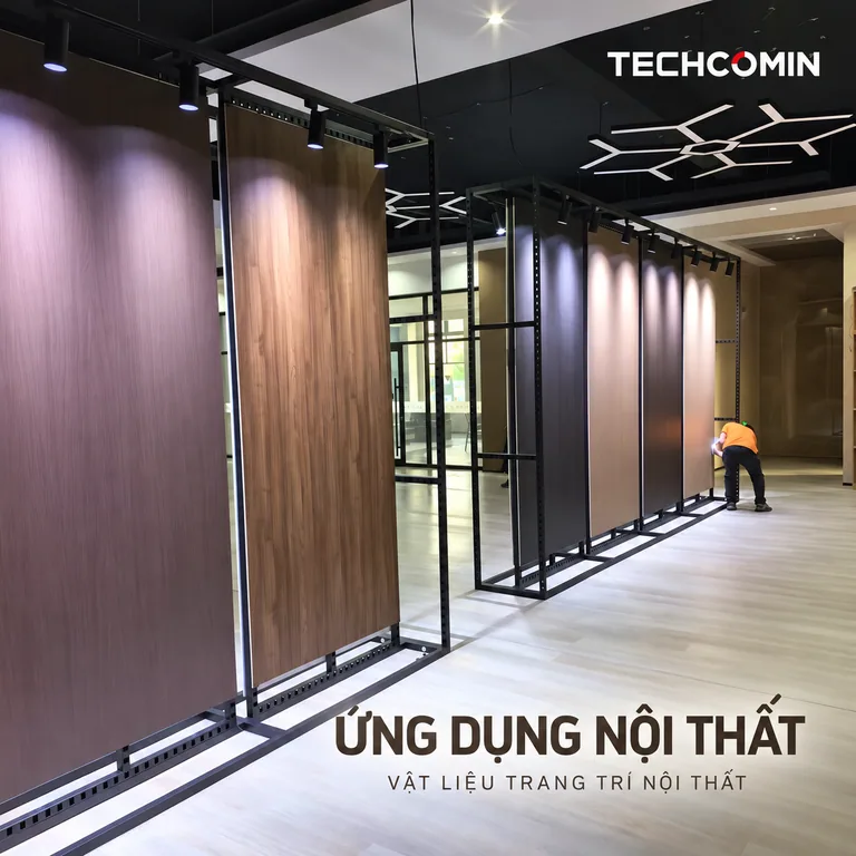 Tấm ốp than tre bề mặt vân gỗ