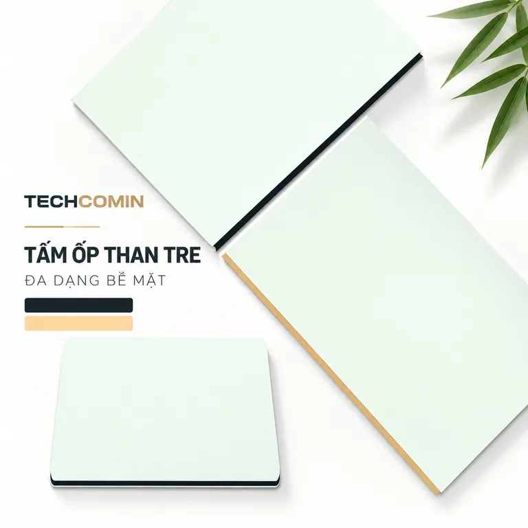 Tấm ốp than tre bề mặt vân gỗ