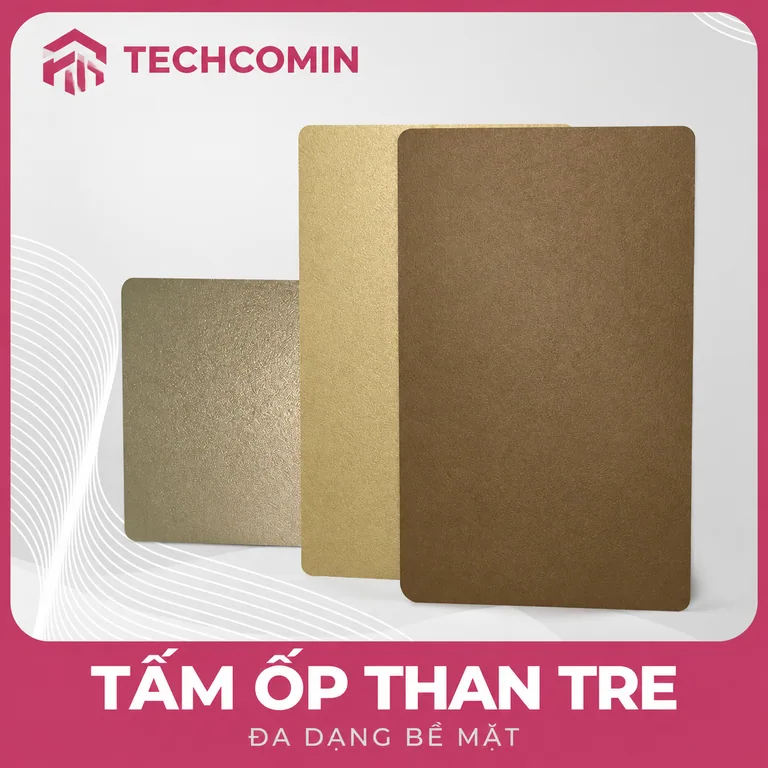 Tấm ốp than tre bề mặt vân gỗ