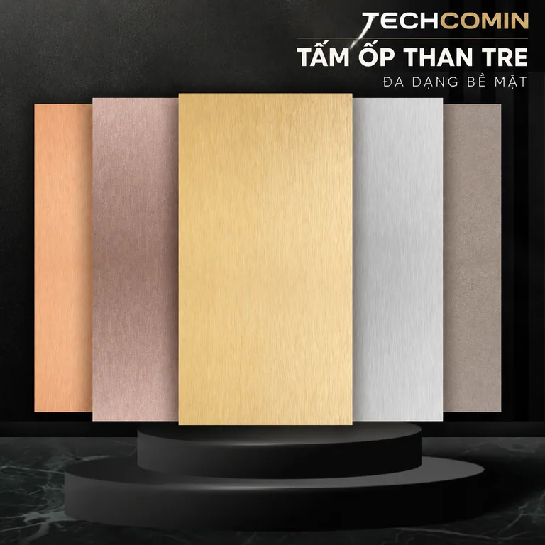 Tấm ốp than tre bề mặt vân gỗ