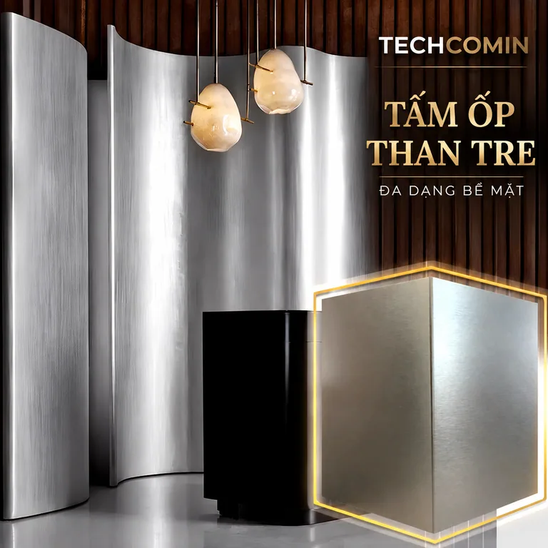 Tấm ốp than tre bề mặt vân gỗ