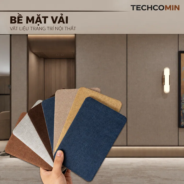 Tấm ốp trang trí nội thất bề mặt vân vải