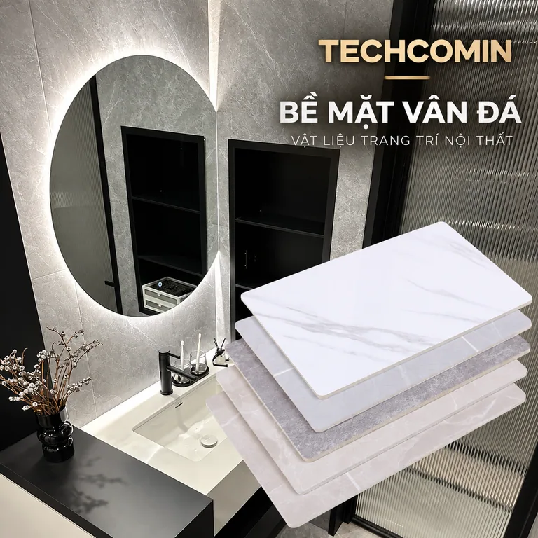 Tấm ốp trang trí nội thất bề mặt vân đá