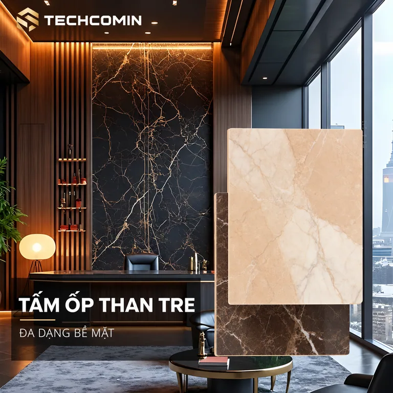 Tấm ốp trang trí nội thất bề mặt vân đá