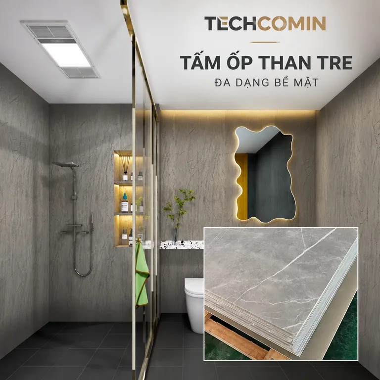 Tấm ốp trang trí nội thất bề mặt vân đá