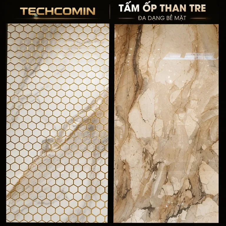 Tấm ốp trang trí nội thất bề mặt vân đá