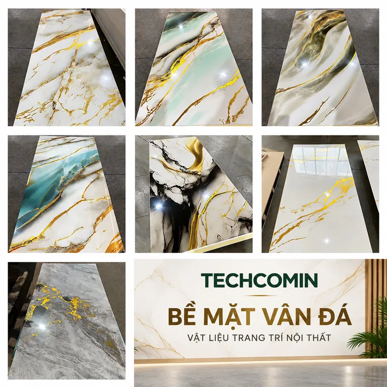Tấm ốp trang trí nội thất bề mặt vân đá