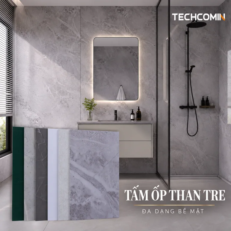 Tấm ốp trang trí nội thất bề mặt vân đá
