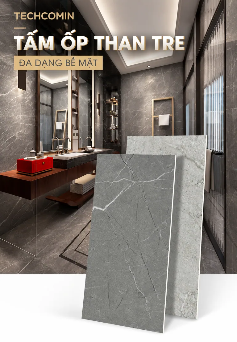 Tấm ốp trang trí nội thất bề mặt vân đá