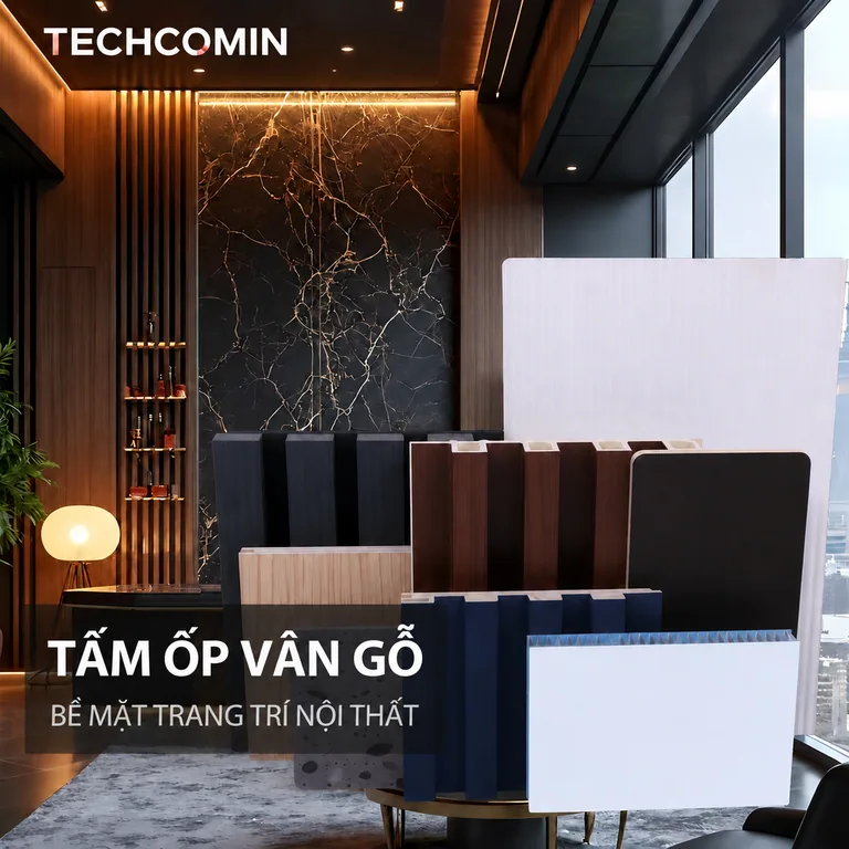 Tấm ốp trang trí nội thất bề mặt vân gỗ