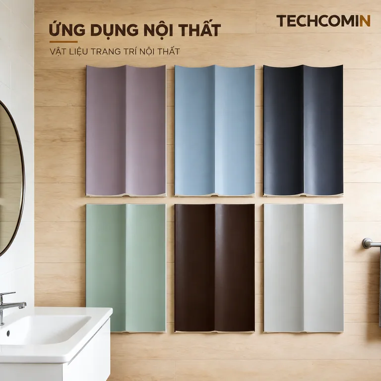Tấm ốp trang trí nội thất bề mặt vân gỗ