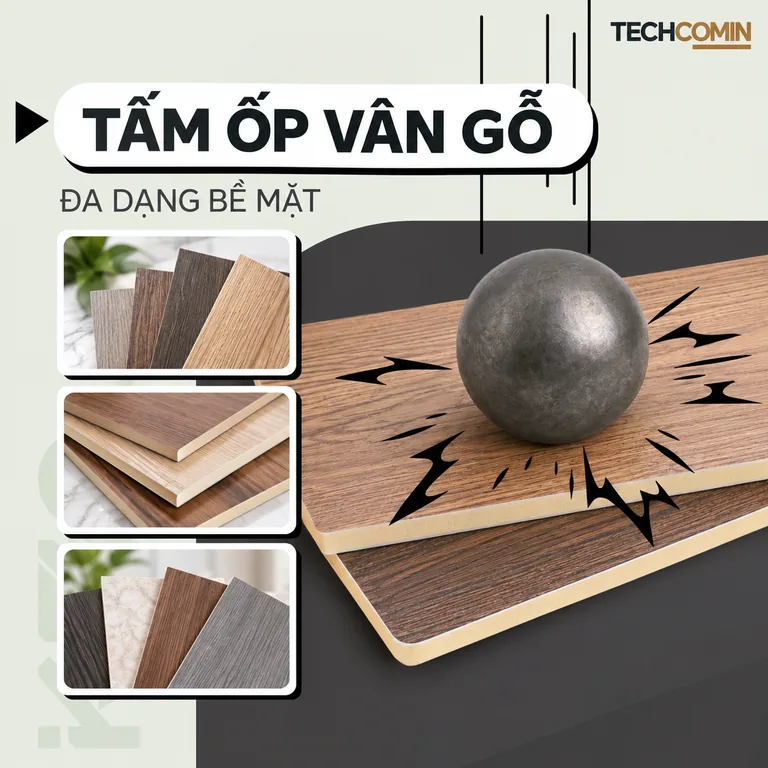 Tấm ốp trang trí nội thất bề mặt vân gỗ